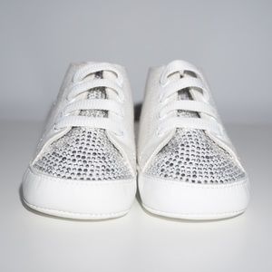 Gezzi Baby Girl / Kids Rhinestone Sneakers White